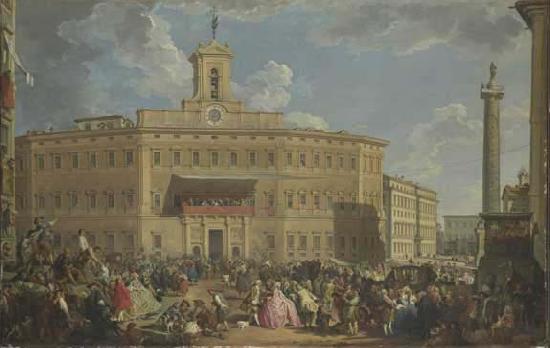 Giovanni Paolo Pannini The Lottery at Palazzo Montecitorio Germany oil painting art
